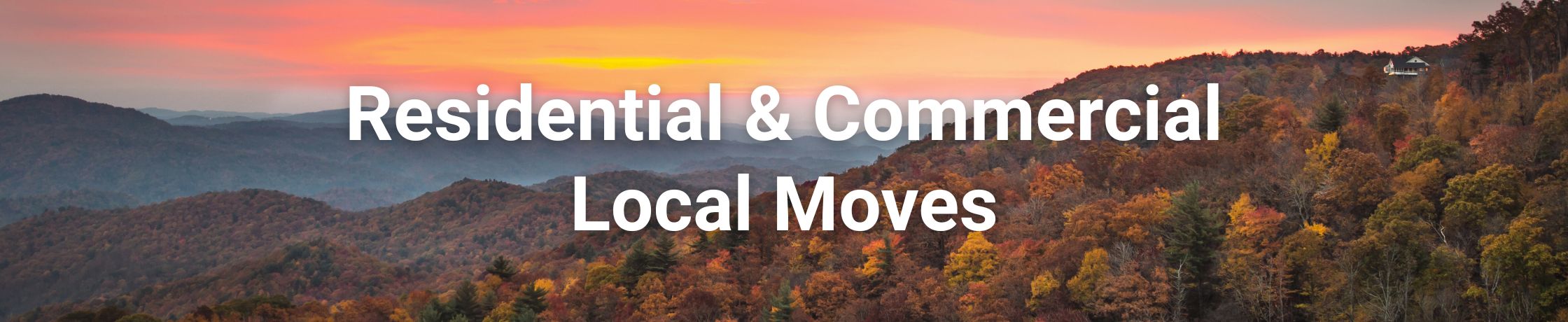 Local Moves page banner, local movers asheville page